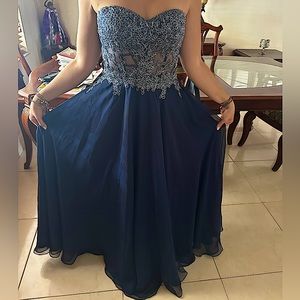 Camille La Vie Lace Corset Prom Dress